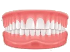 Overbite teeth and bite illustration